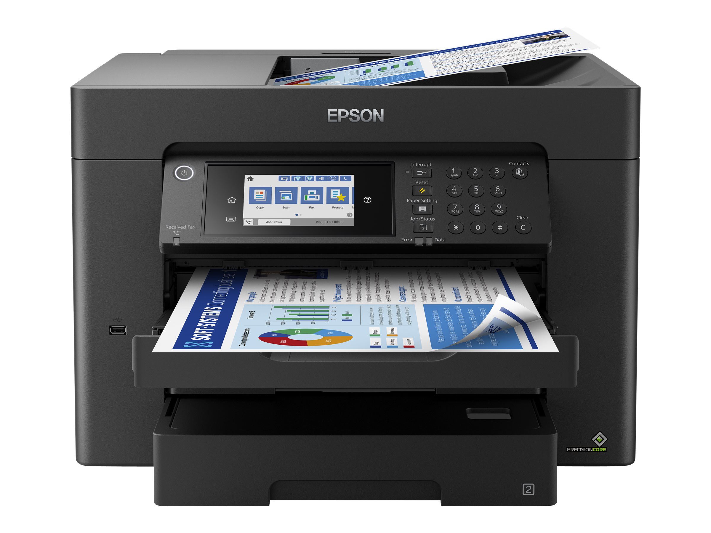 EPSON WorkForce WF-7840DTWF 4 in 1 Tintenstrahl-Multifunktionsdrucker schwarz