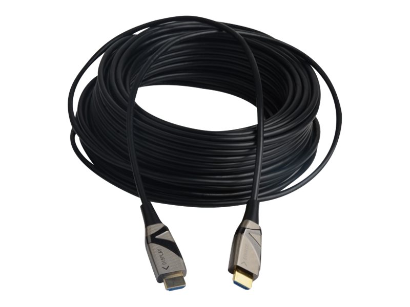 TECHLY HDMI 4K 60Hz AOC LWL Kabel 2xHDMI Stecker 19polig Laenge 20m Hohe Bestaendigkeit bei EMI und RFI