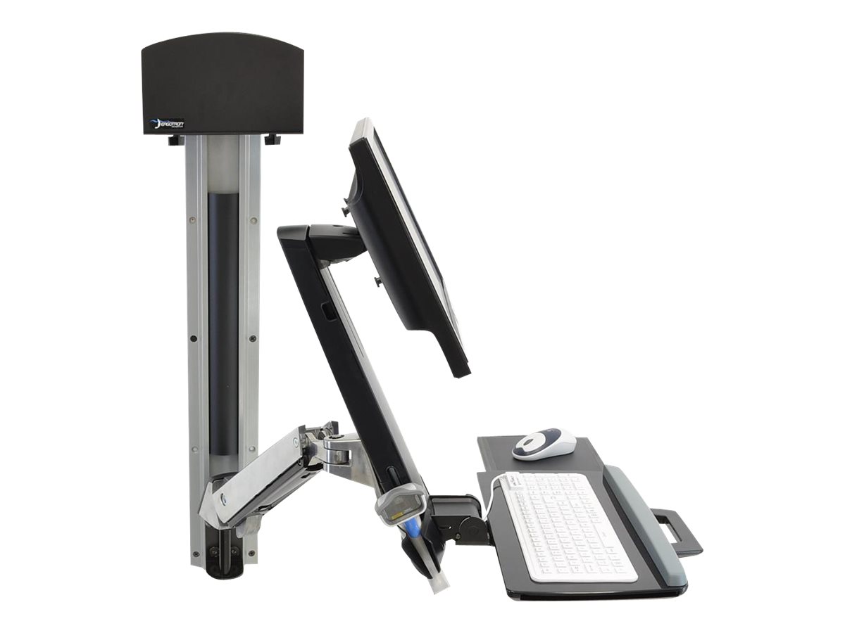 ERGOTRON StyleView Sit-Stand Combo System mit Ablageflaeche Wandmontage LCD bis 61cm 24Zoll bis 13,2kg.mit CPU Halter klein ERGOTRON StyleView Sit-Stand Combo System mit Ablageflaeche Wandmontage LCD bis 61cm 24Zoll bis 13,2kg.mit CPU Halter klein