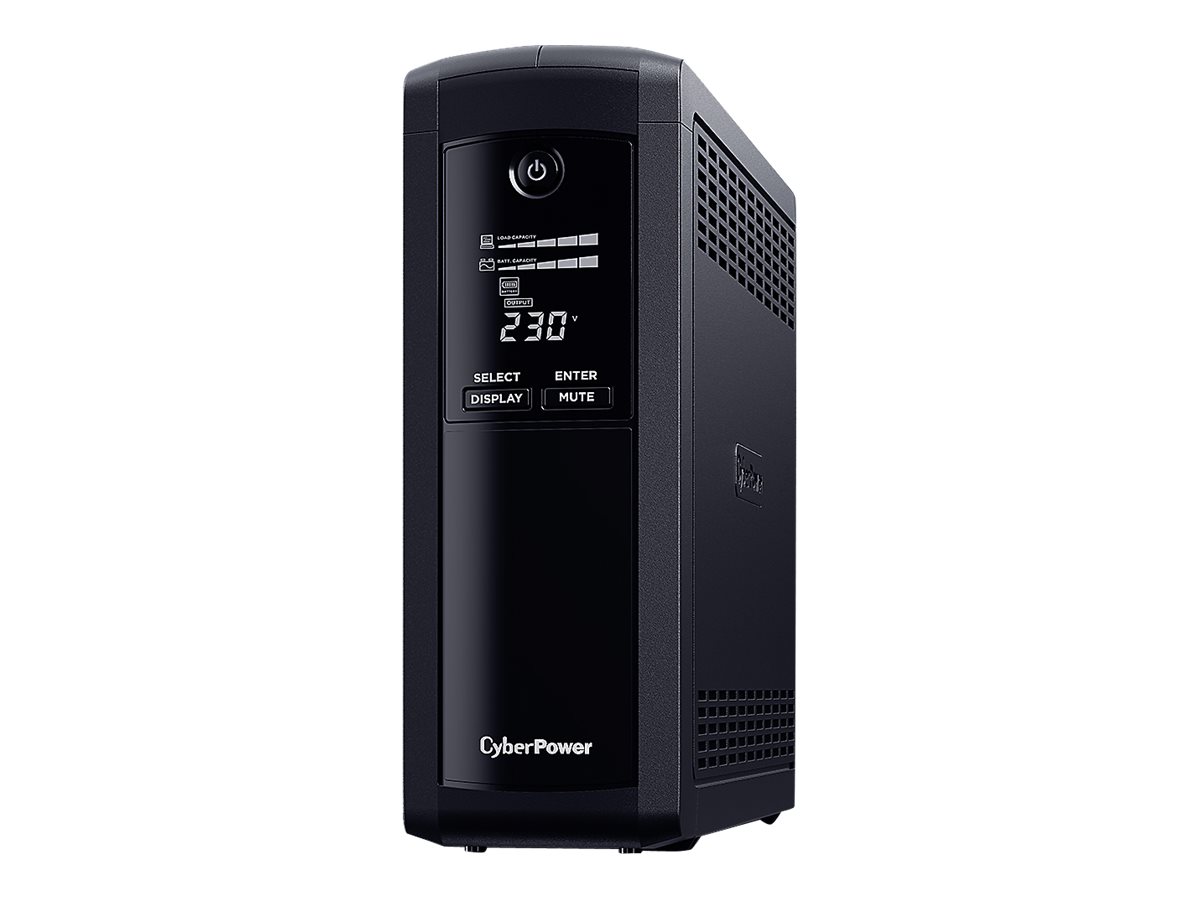 CYBERPOWER VP1200ELCD Line-Interactive 1200VA/720W USB HID Compliant AVR LCD Ausgang (5) Schuko schwarz
