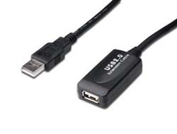 DIGITUS USB 2.0 Repeater-Kabel, 15 m Typ A St/Bu