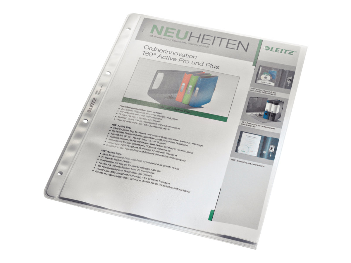 100 LEITZ Prospekthuellen 4700 DIN A4 transparent genarbt 0,13 mm 100 LEITZ Prospekthuellen 4700 DIN A4 transparent genarbt 0,13 mm