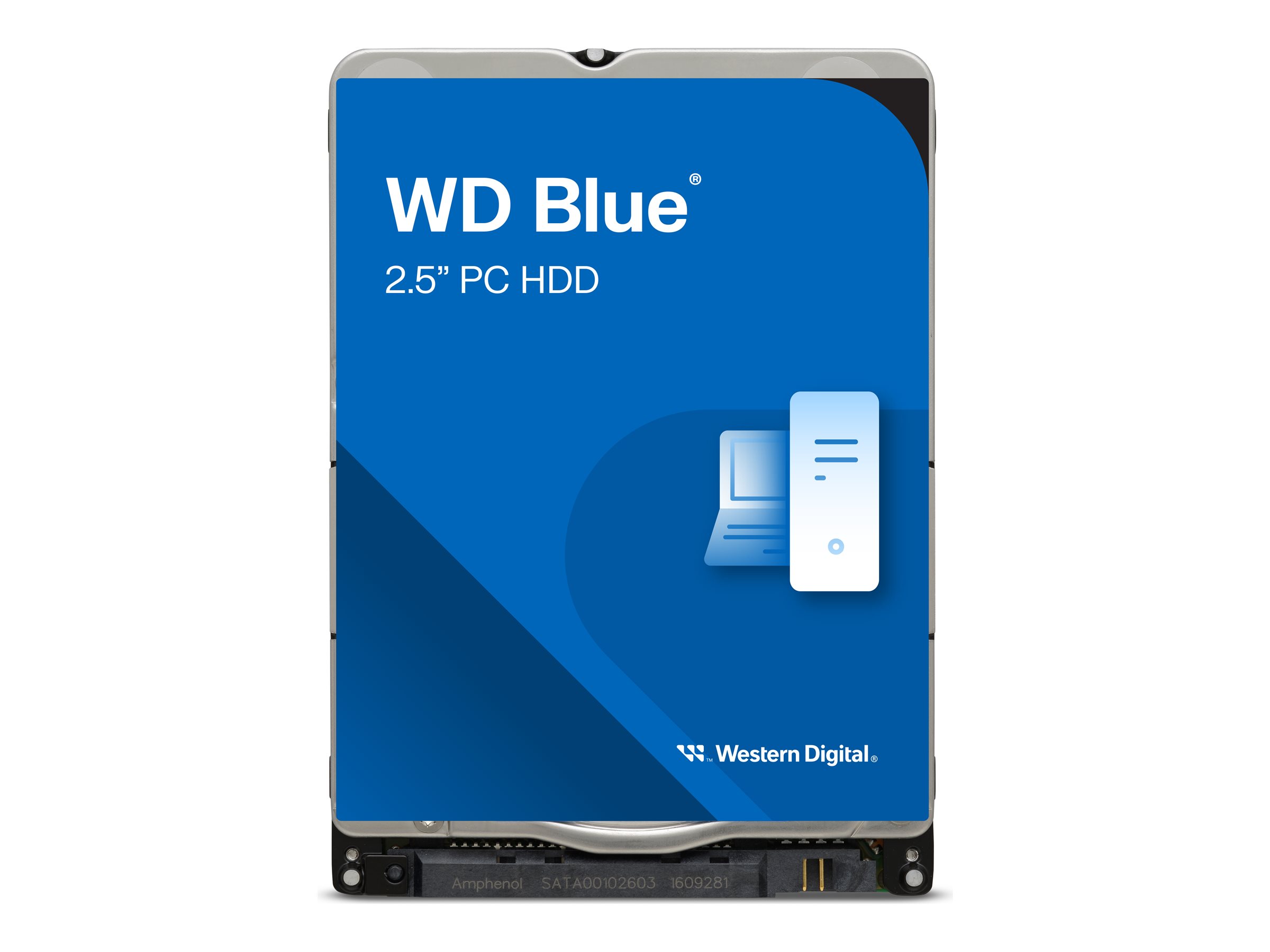 WD Blue Mobile 2TB HDD 7mm 5400Rpm SATA 6Gb/s serial ATA 128MB cache 6,4cm 2,5Zoll RoHS compliant internal Bulk