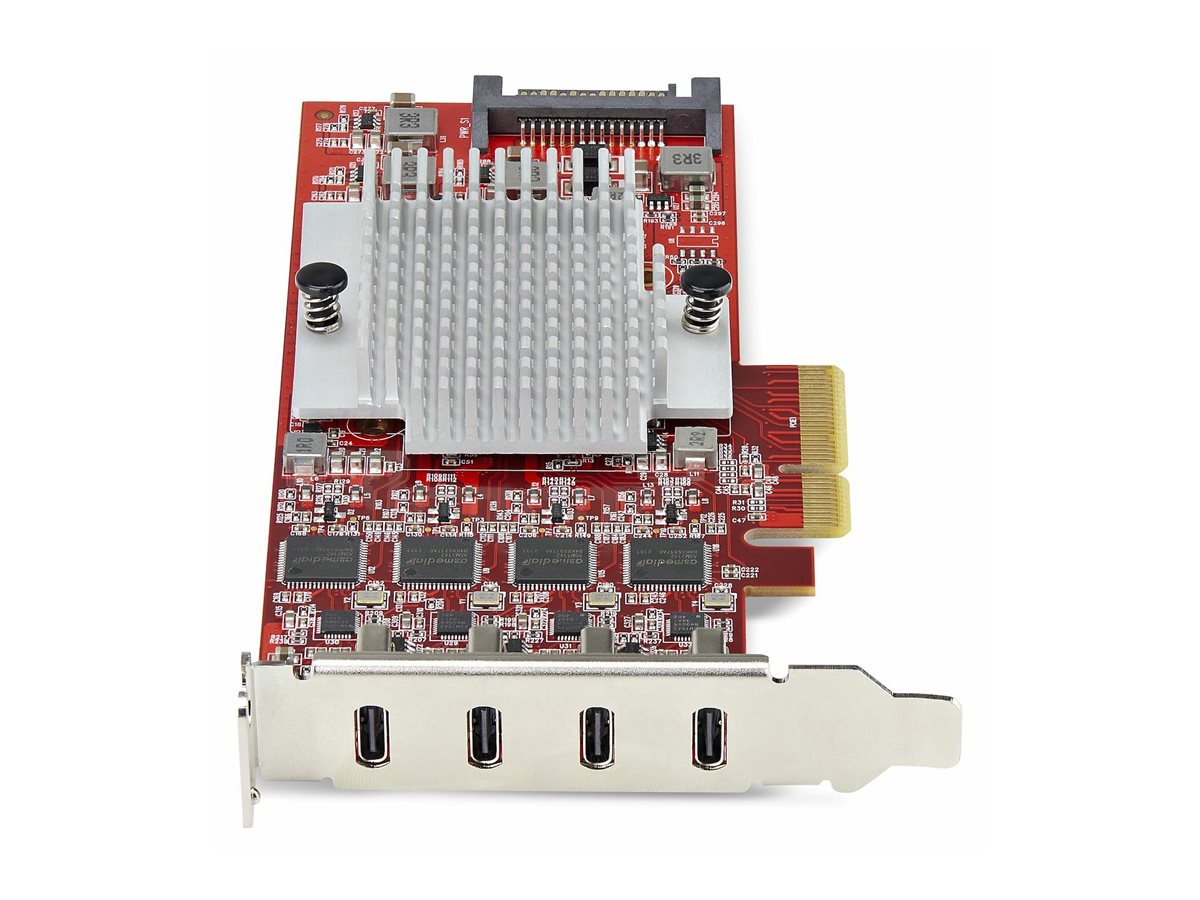 STARTECHCOM 4Port USBC 10Gbps PCIe Karte 4x Separate USB 32 Kontroller PCI Express 30 Niedrigprofil Bugel TAA