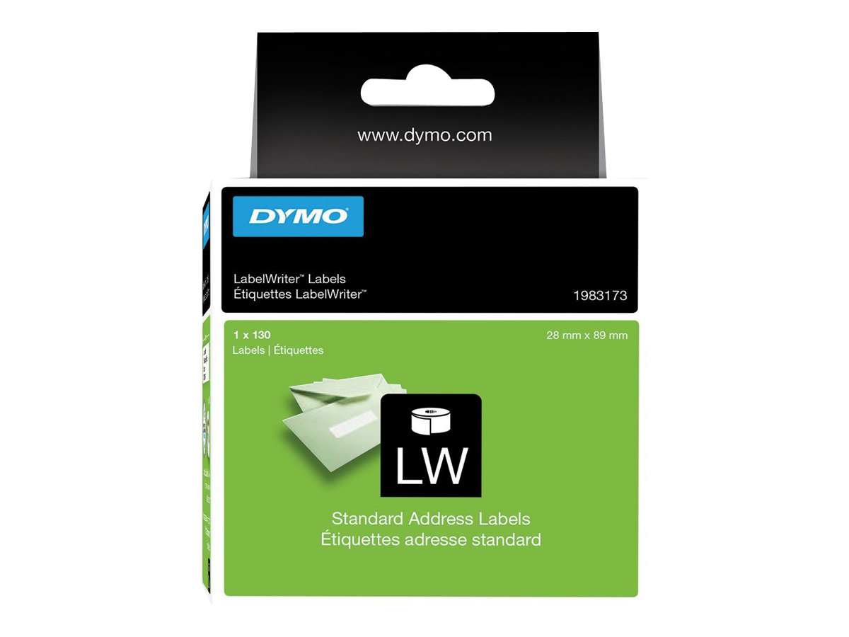 DYMO Etikettenrolle für Etikettendrucker 1983173 weiß, 28,0 x 89,0 mm, 1 x 130 Etiketten