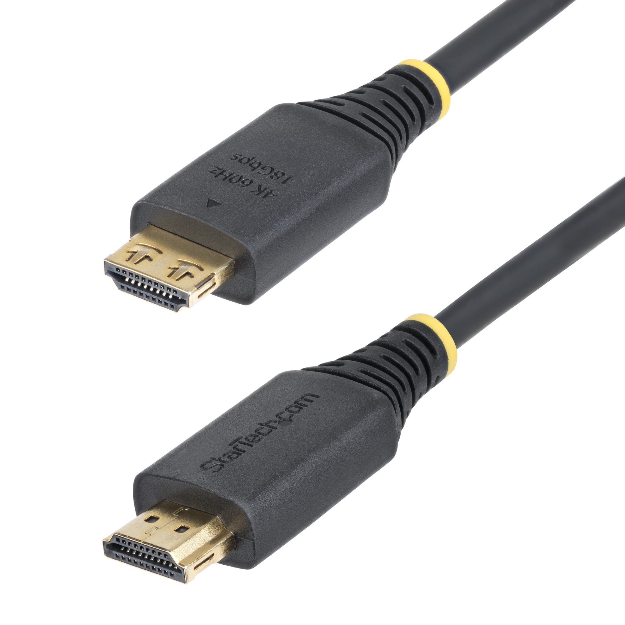 STARTECHCOM 2,4m High Speed HDMI Kabel mit Griffsteckern 4K 60Hz und 1440p 144Hz 18Gbps UHD HDMI 20 ArceArc Kabel mit TPEMantel