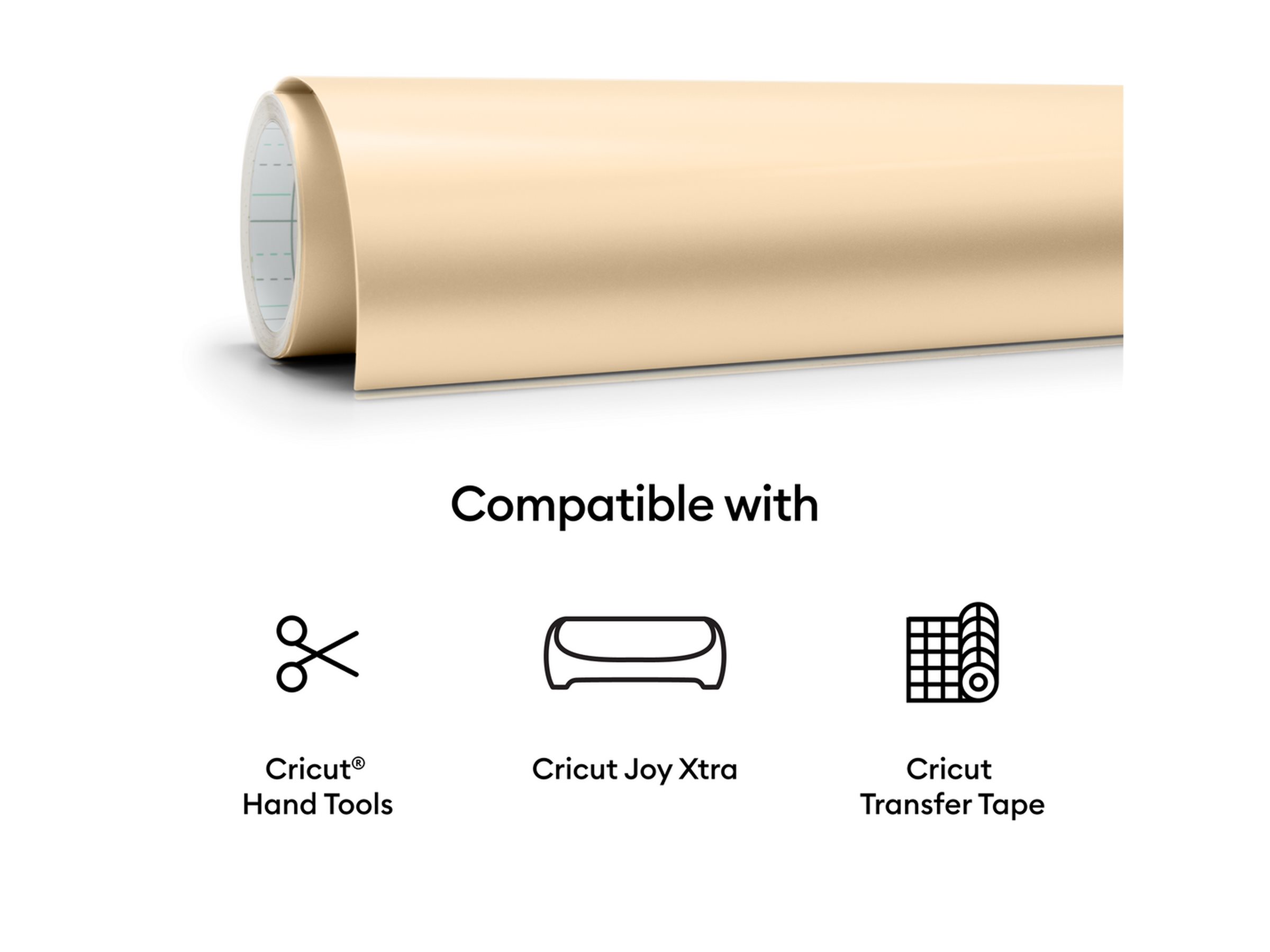 cricutâ„¢ Joy Xtra Smart Vinyl Vinylfolie permanent silber 24,1 x 91,4 cm, 1 Rolle cricutâ„¢ Joy Xtra Smart Vinyl Vinylfolie permanent silber 24,1 x 91,4 cm, 1 Rolle