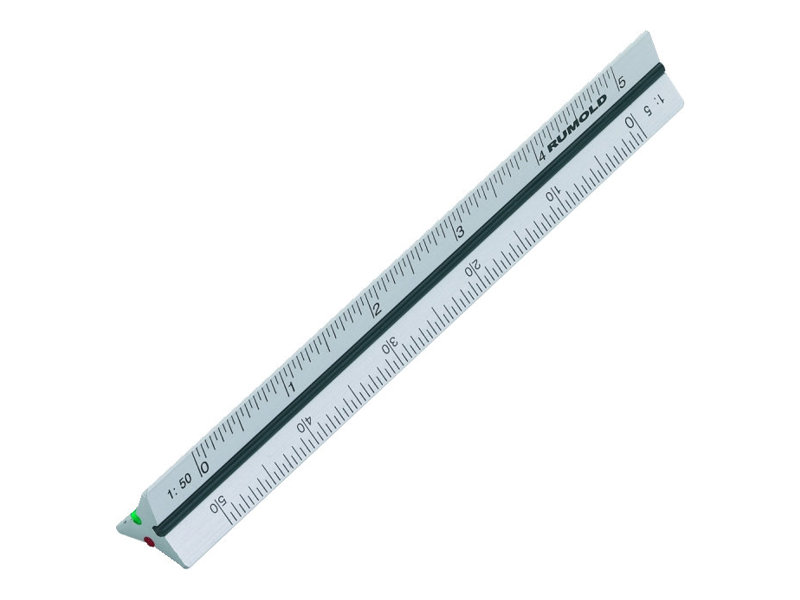 RUMOLD Dreikantmassstab 30,0 cm, silber RUMOLD Dreikantmassstab 30,0 cm, silber