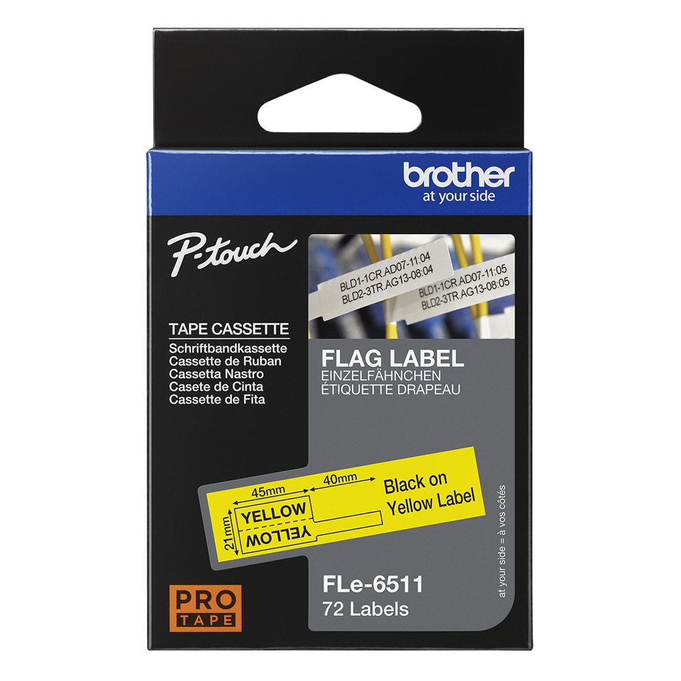 FLE6511 BROTHER PT Faehnchen Etiketten