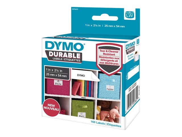 DYMO Etikettenrolle für Etikettendrucker 1976411 weiß, 25,0 x 54,0 mm, 1 x 160 Etiketten