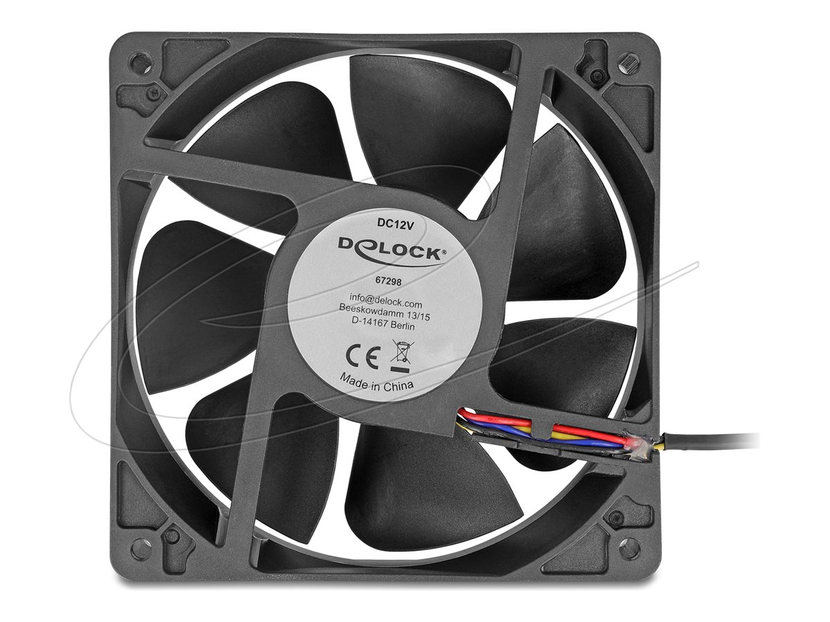 DELOCK Axiallufter 12 V DC 120 x 120 x 38mm schwarz
