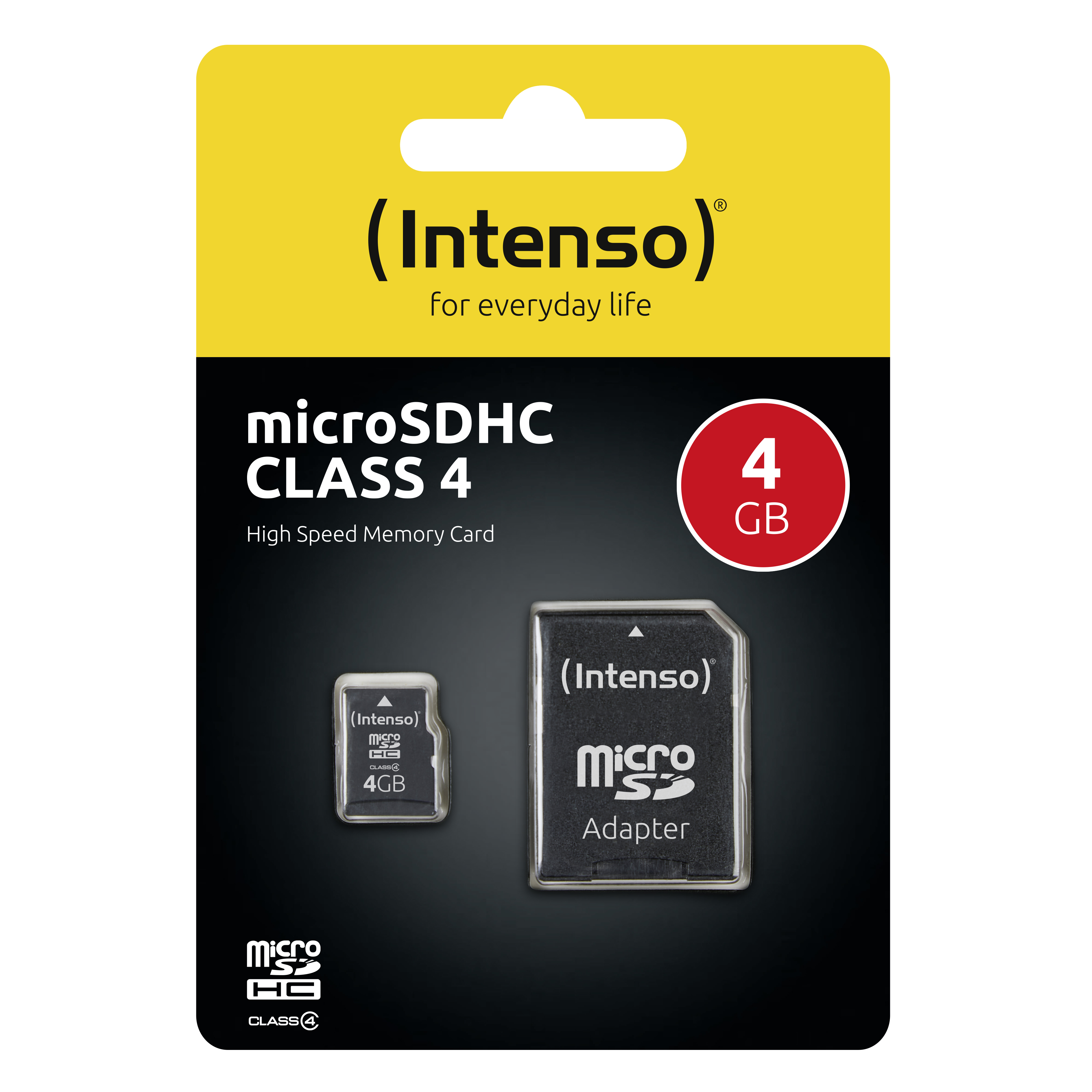 4GB microSDHC Class 4 + SD-Adapter