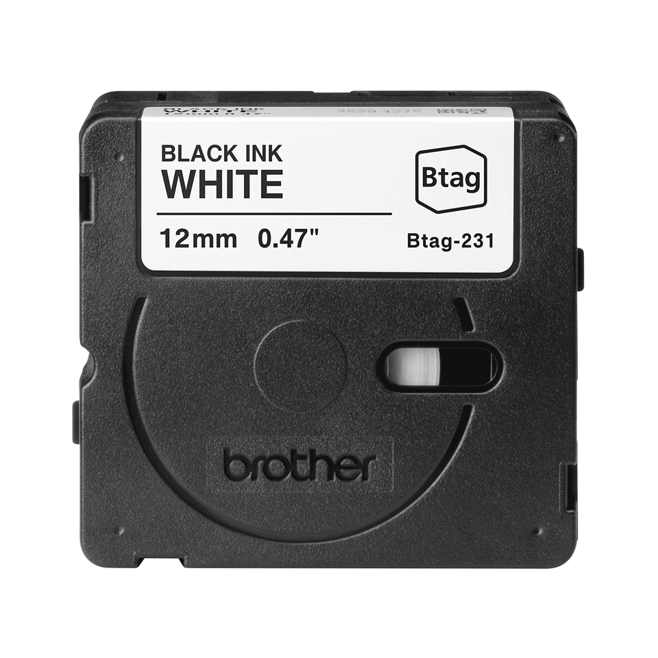 Brother BTAG-231 Schwarz auf Weiß Rolle (1,2 cm x 4 m)