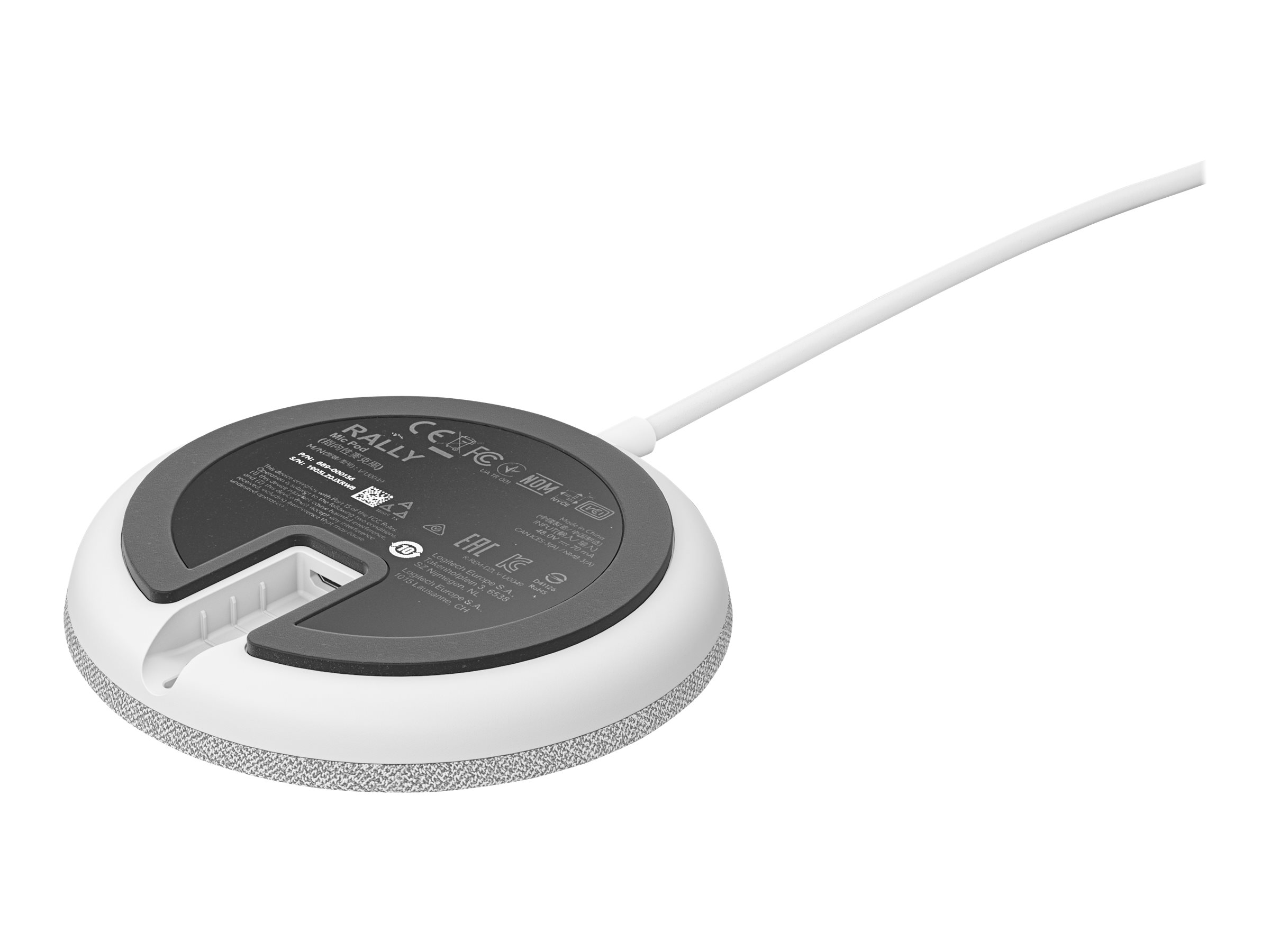 Logitech Rally Mic Pod Mikrofon Weiss