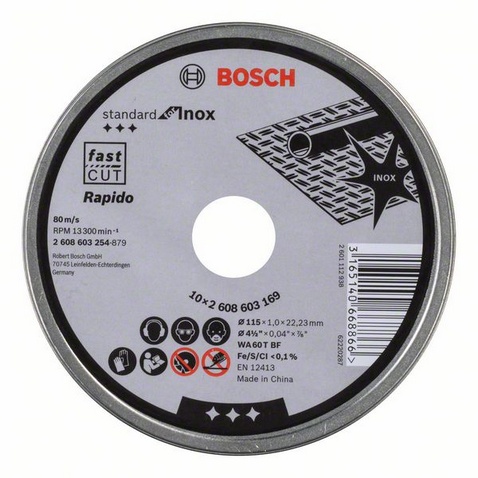 10 BOSCH Trennscheiben Standard for Inox