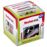 fischer DuoPower 14x70 S 538259 Dübel mit Schrauben Ø 12 mm x 60 mm, 8 St