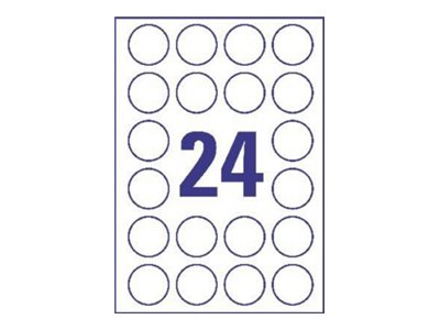 480 AVERY Zweckform Sicherheitsetiketten L6112-20 weiss 40,0 x 40,0 mm