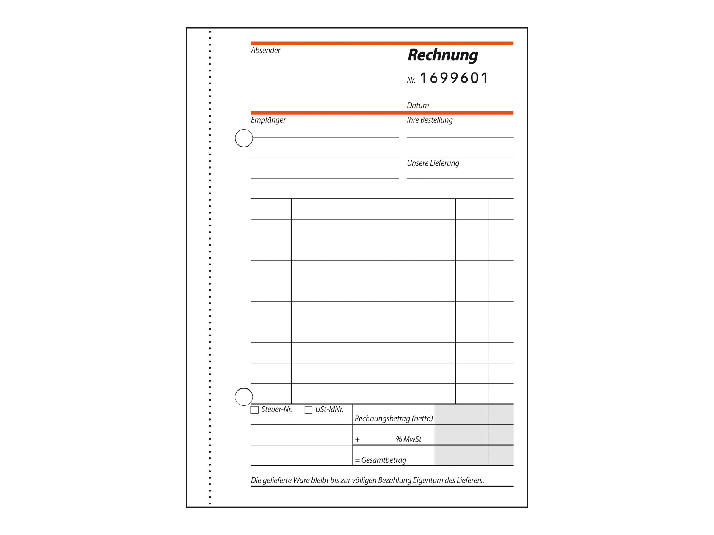 SIGEL Rechnung mit fortlaufenden Nummern Formularbuch SD133 SIGEL Rechnung mit fortlaufenden Nummern Formularbuch SD133