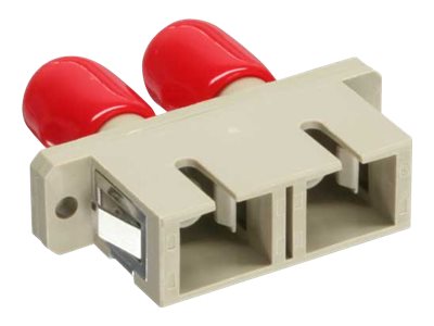 INLINE LWL Kupplung Duplex ST/SC multimode beige Keramik-Huelse zum Einbau INLINE LWL Kupplung Duplex ST/SC multimode beige Keramik-Huelse zum Einbau