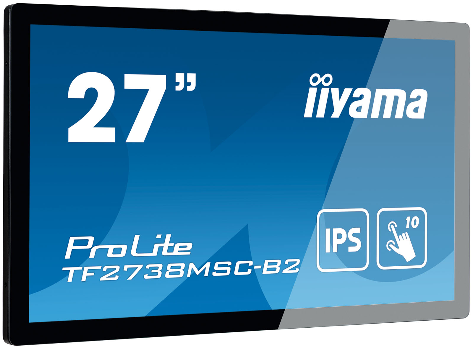 IIYAMA TF2738MSCB2 68,6cm 27Zoll IPS 1920x1080 10 Points Touch 10001 425cdm2 5ms DVI HDMI DP USB Touch Interface Speakers 2x3W