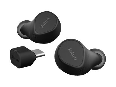 JABRA Evolve2 Buds UC True wireless earphones with mic in-ear Bluetooth active noise cancelling USB-C via BT adapter black Zoom