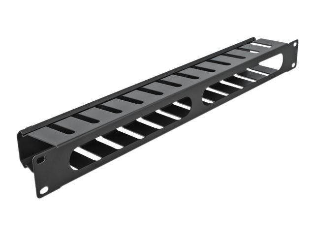 Delock 19" Kabelmanagement Rangierpanel mit 2 oeffnungen 1 HE schwarz Delock 19" Kabelmanagement Rangierpanel mit 2 oeffnungen 1 HE schwarz