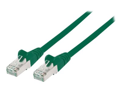 Intellinet Network Patch Cable, Cat6A, 1m, Green, Copper, S/FTP, LSOH / LSZH, PVC, RJ45, Gold Plated Contacts, Snagless, Booted, Polybag - Patch-Kabel (DTE)