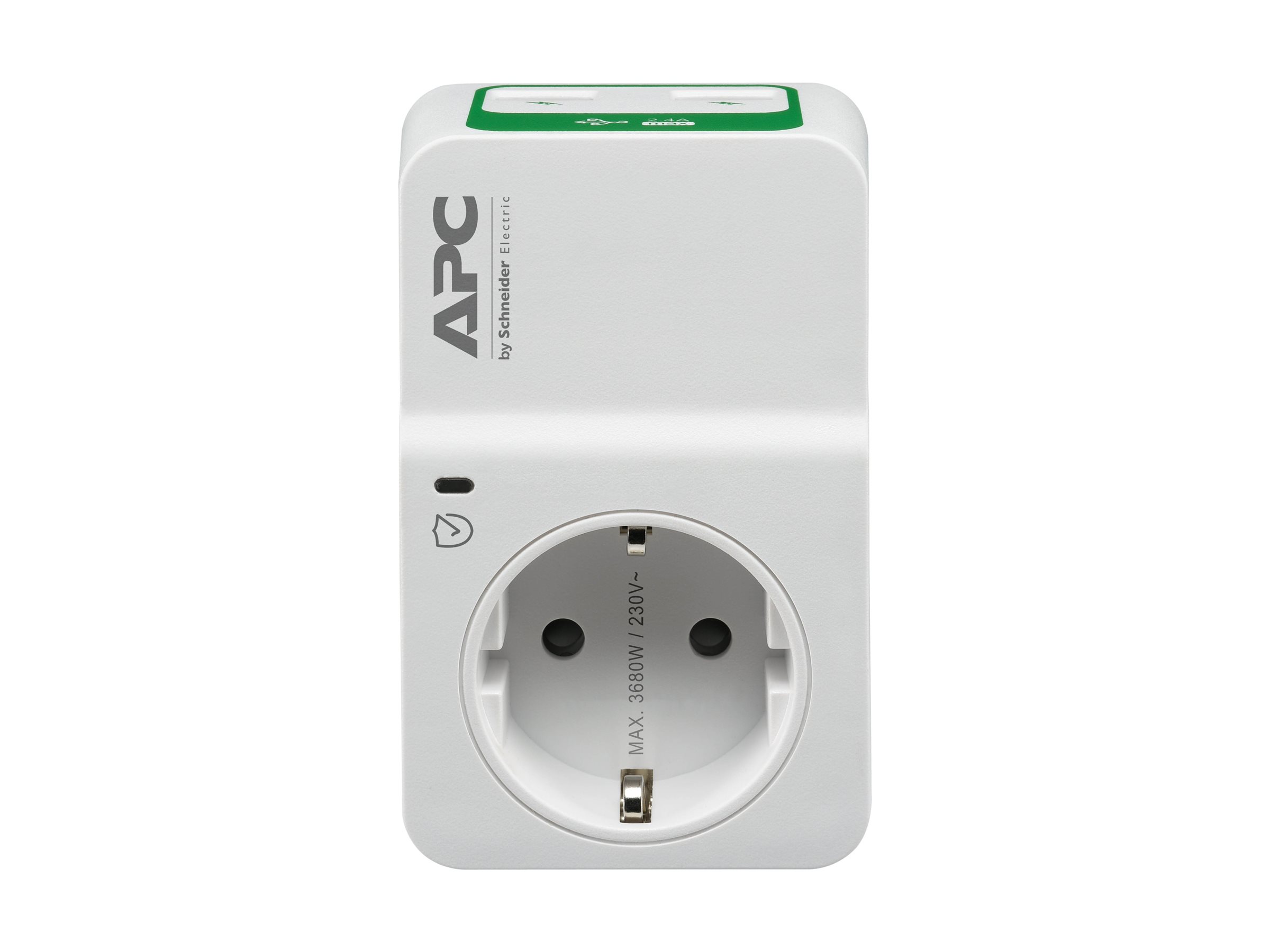 APC Essential SurgeArrest 1 Outlet 230V 2 Port USB Charger Germany