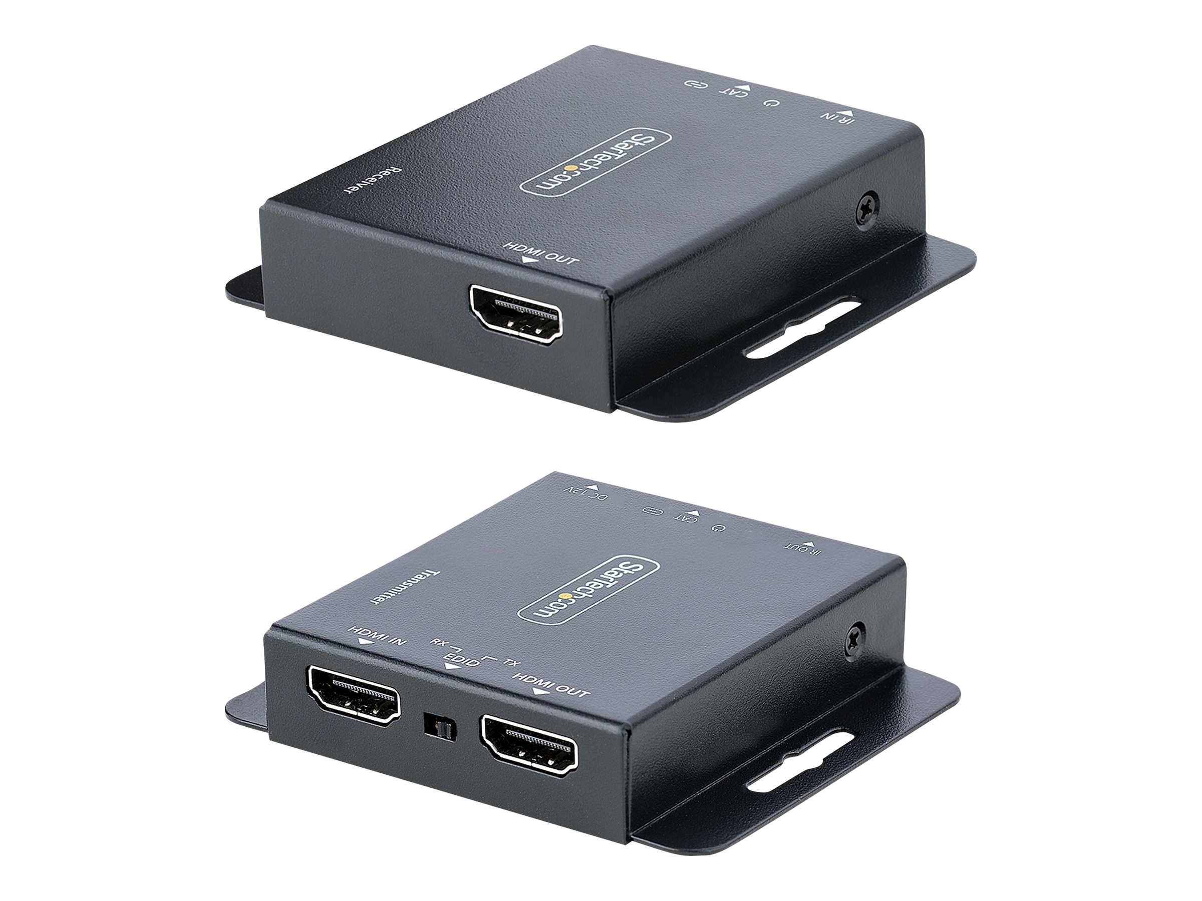 STARTECH.COM HDMI Extender over CAT6/CAT5 4K 30Hz/130ft PoC HDMI over Ethernet Extender HDMI Transmitter and Receiver kit IR Exten