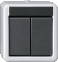 Gira Taster 516230 KNX/EIB 2fach BA WG AP 2 LED gr Gira Taster 516230 KNX/EIB 2fach BA WG AP 2 LED gr