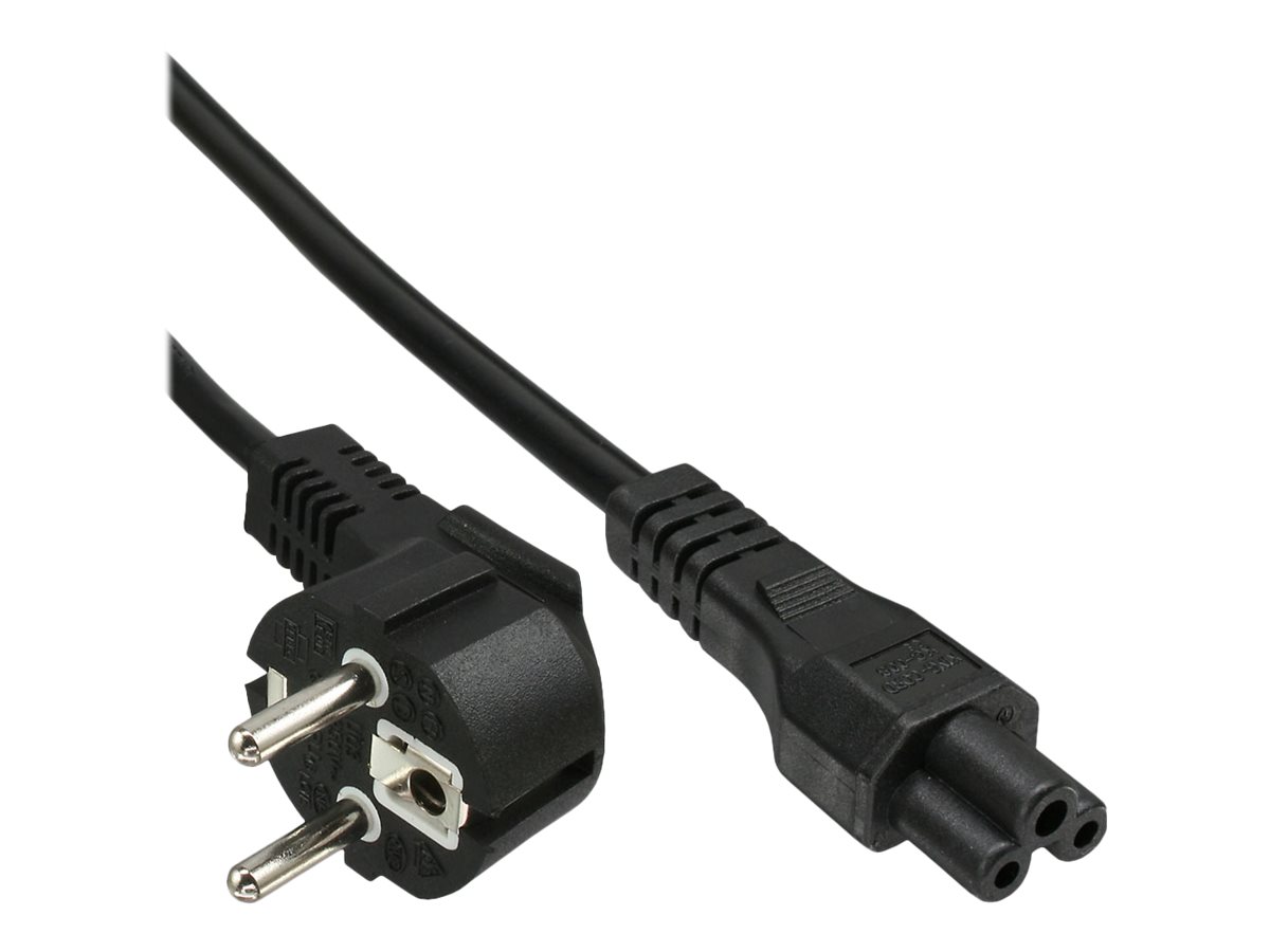 INLINE Netzkabel fuer Notebook Schutzkontaktstecker gewinkelt auf 3pol Kupplung schwarz 2m INLINE Netzkabel fuer Notebook Schutzkontaktstecker gewinkelt auf 3pol Kupplung schwarz 2m