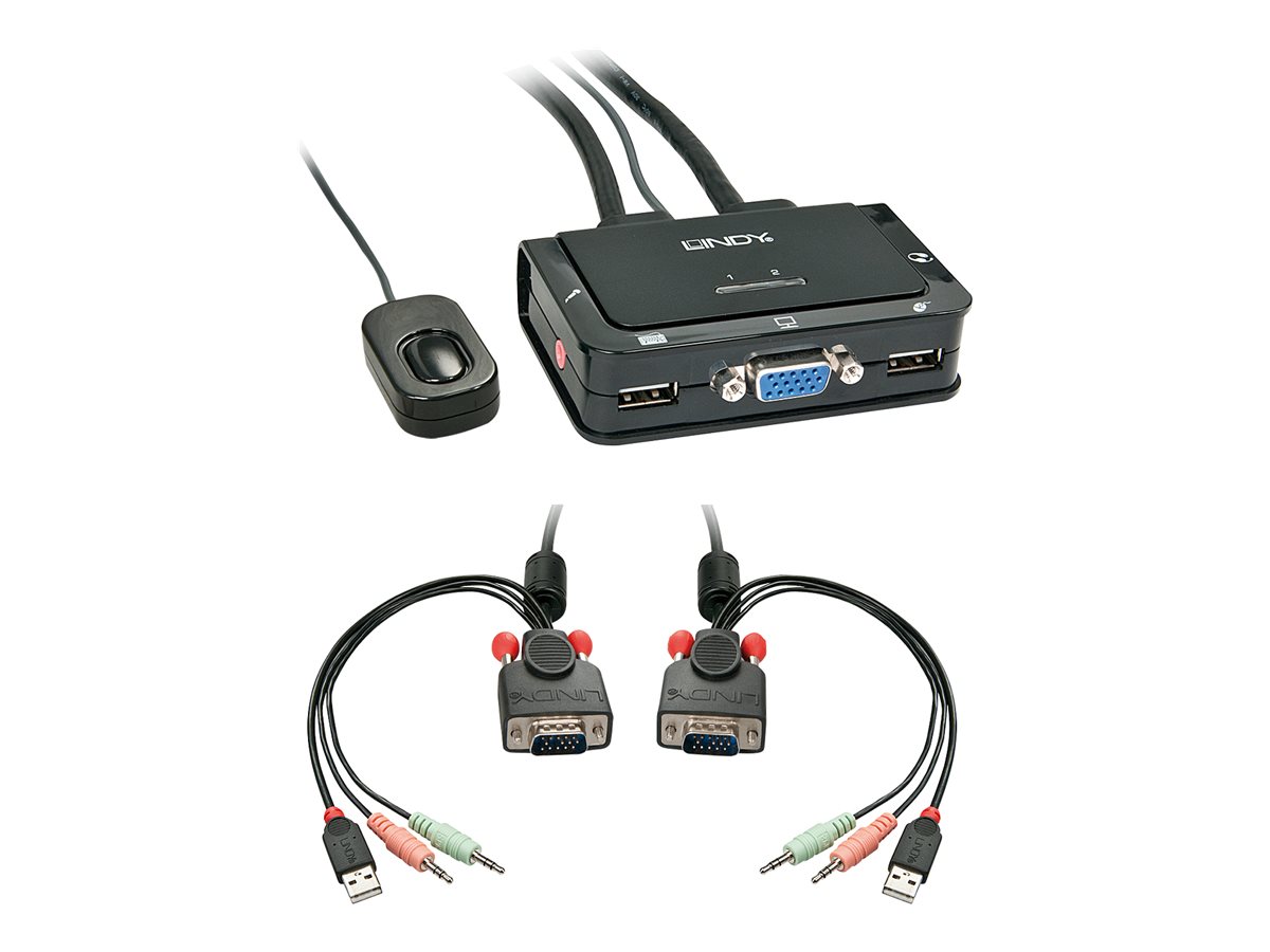 LINDY VGA KVM Switch 2 Port USB 2.0 Audio Compact USB 2.0 Audio/Mikrofon LINDY VGA KVM Switch 2 Port USB 2.0 Audio Compact USB 2.0 Audio/Mikrofon