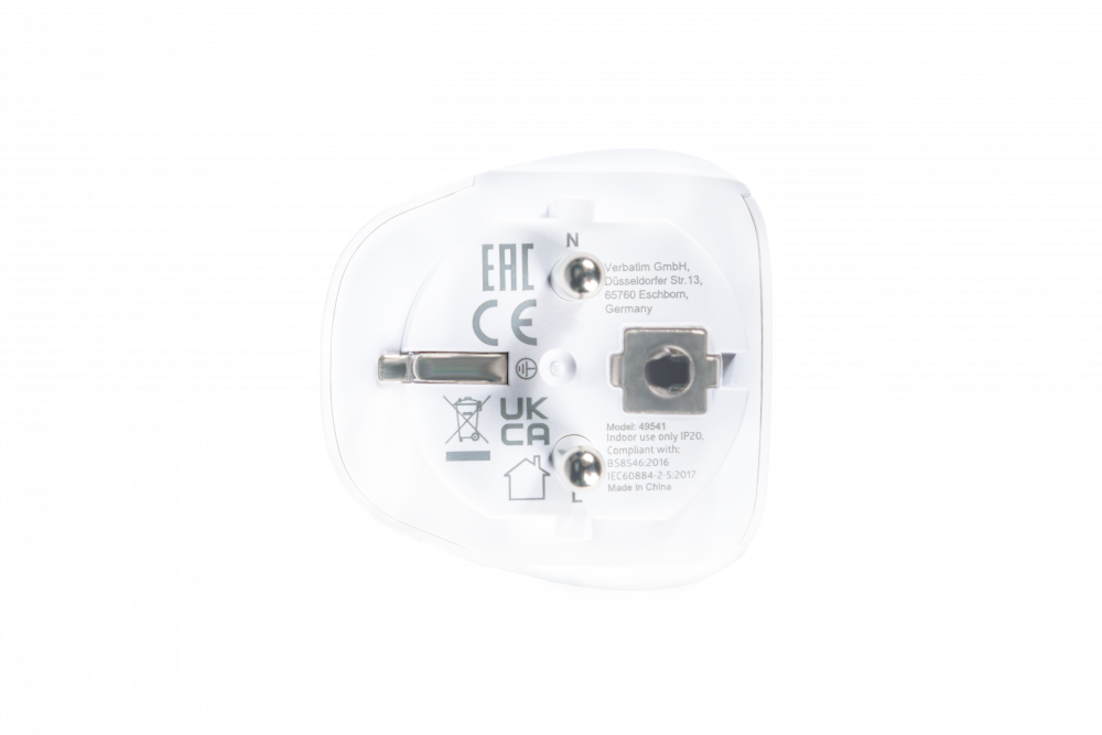 Verbatim World to Europe Travel Adapter Plug