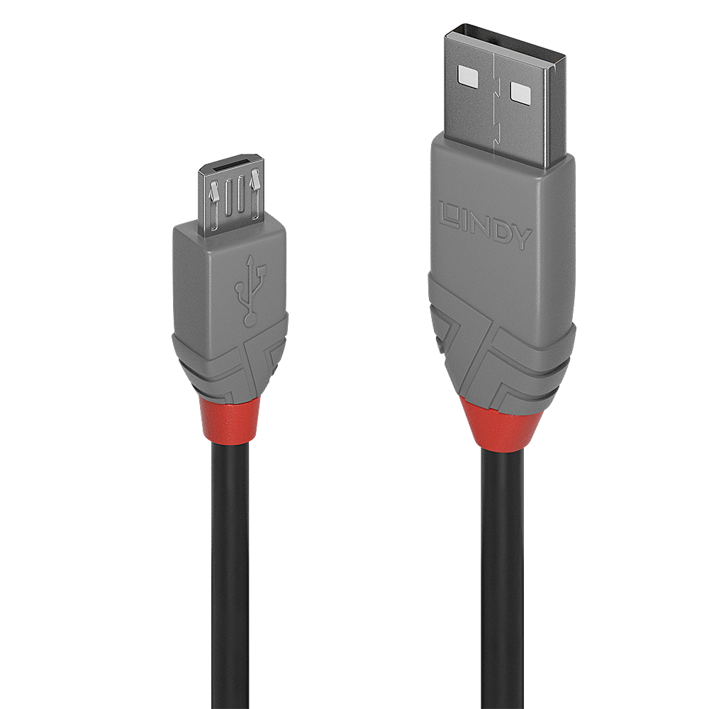 LINDY 3m USB 2.0 A/Micro-B Anthra Line LINDY 3m USB 2.0 A/Micro-B Anthra Line