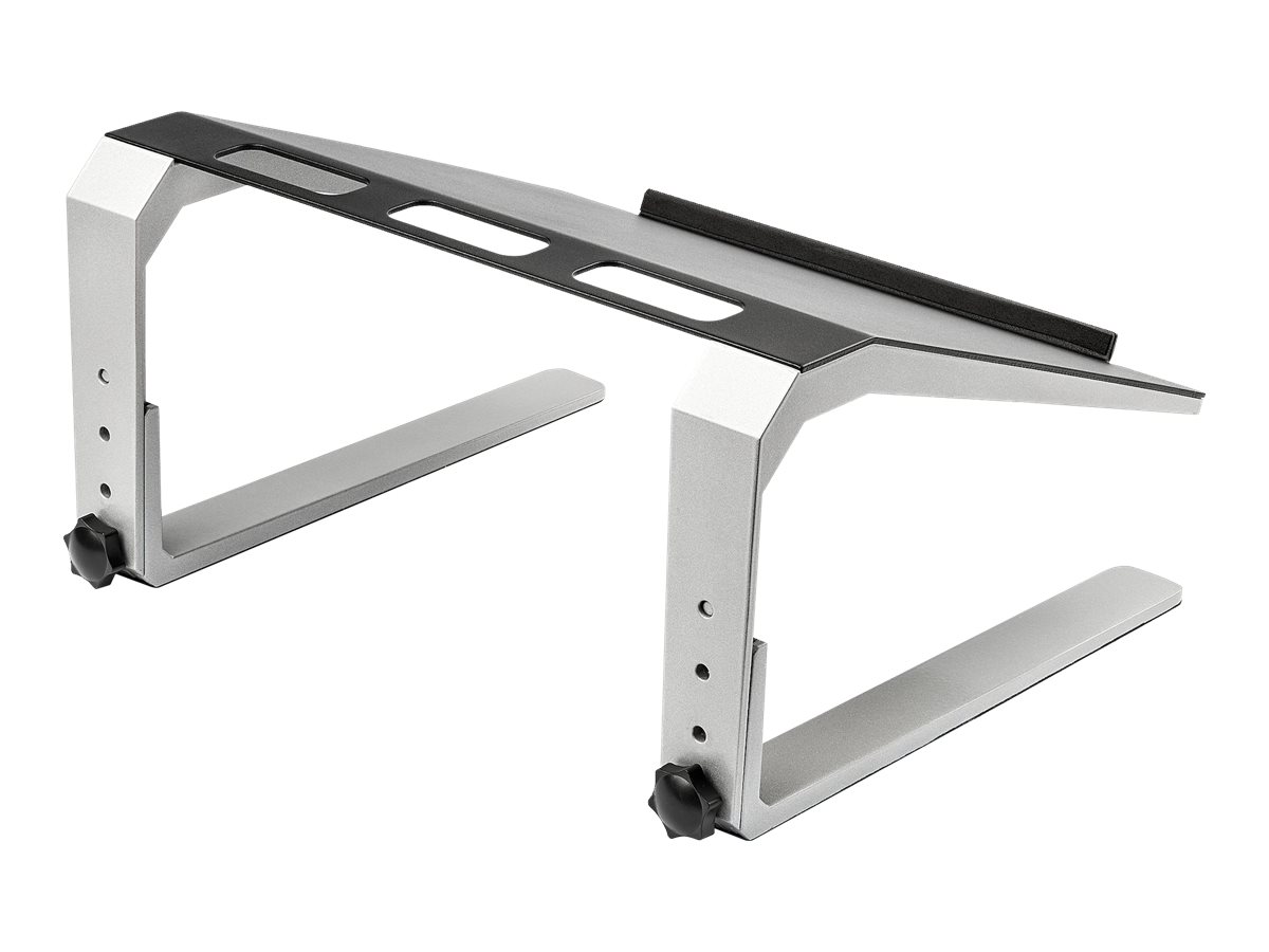 STARTECH.COM Adjustable Laptop Stand - Heavy Duty Steel & Aluminum - 3 Height Settings - Tilted - Ergonomic Laptop Riser