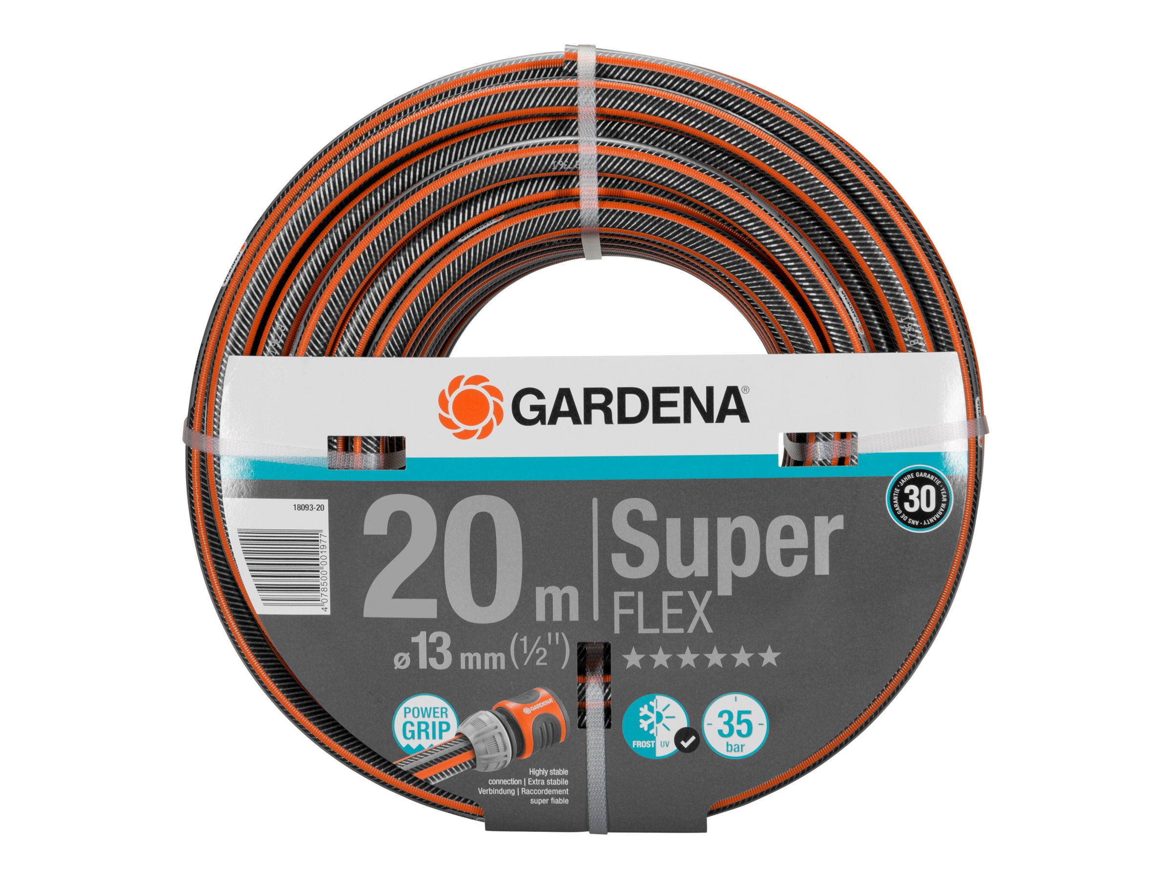 Gardena Premium Superflex Schlauch 12 x 12, 13 mm, 1/2 Zoll, 20 m ohne Systemteile, 18093-20