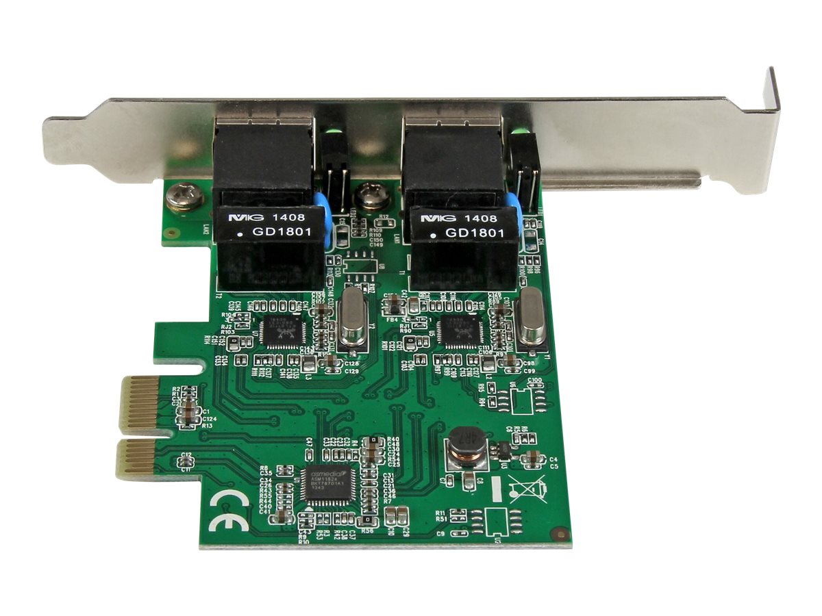 StarTech.com Dual Port Gigabit PCI Express Server Network Adapter Card - 1 Gbps PCIe NIC - Dual Port Server Adapter - 2 Port Ethernet Card (ST1000SPEXD4) - Netzwerkadapter - PCIe - Gigabit Ethernet x 2