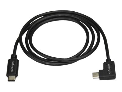 STARTECH.COM USB- C Kabel rechtsgewinkelt - St/St-1m - USB 2.0 - USB Typ-C Kabel - 90grad USB C - USB-C auf USB C - USB-C Ladekabel