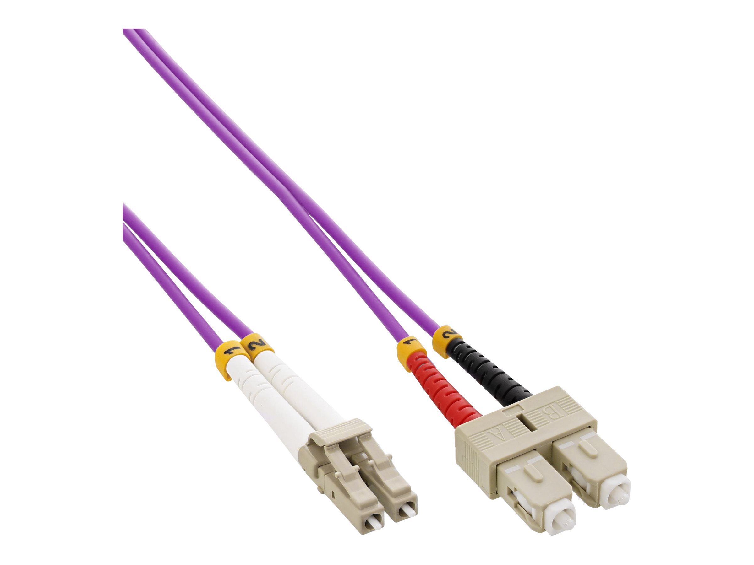 INLINE LWL Duplex Kabel LC/SC 50/125um OM4 1m INLINE LWL Duplex Kabel LC/SC 50/125um OM4 1m