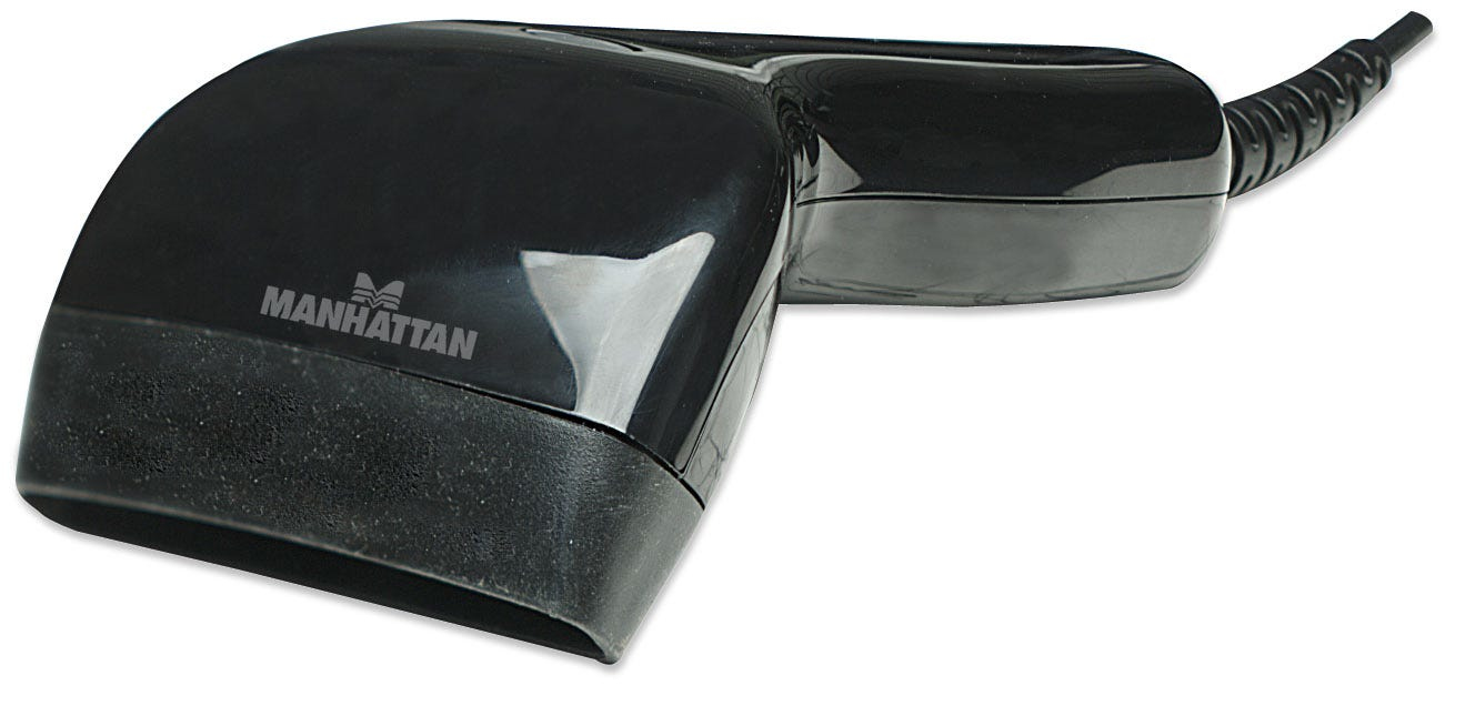 MANHATTAN Contact CCD Barcode Scanner Handgeraet 80 mm USB Schwarz Barcodescanner