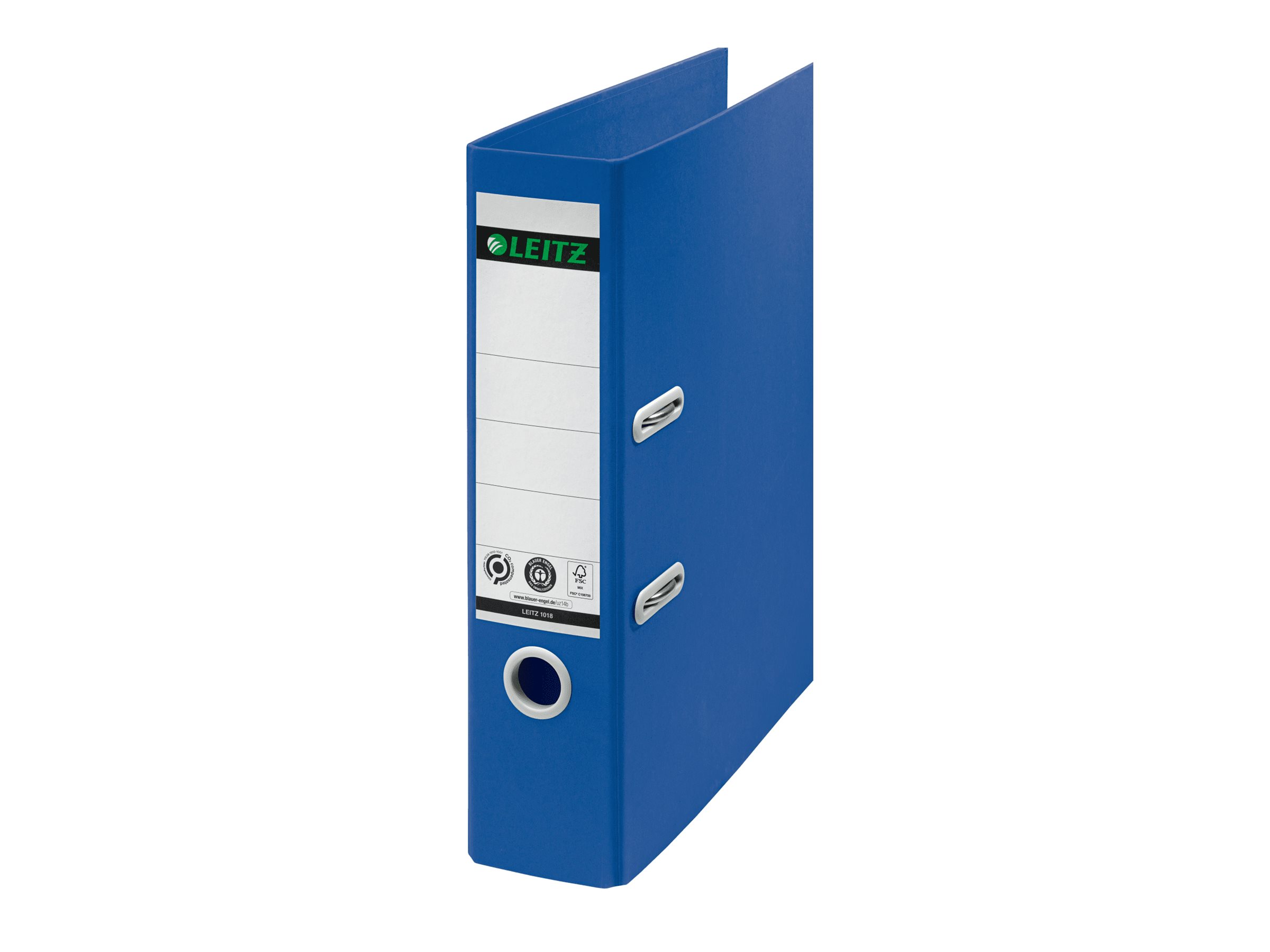 LEITZ recycle 1018 Ordner blau Karton 8,0 cm DIN A4