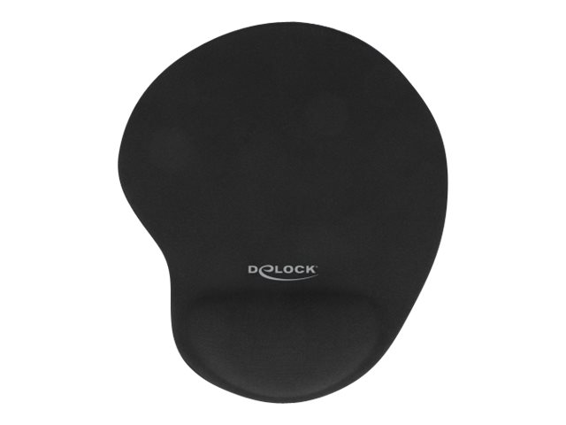 Delock Ergonomisches Mauspad mit Gel Handballenauflage schwarz 230 x 202 x 24 mm