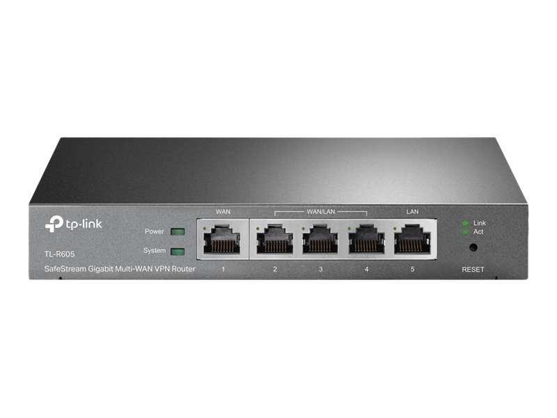 TP-LINK ER605 Omada Gigabit Multi-WAN VPN Router 1× Gigabit WAN 2× Gigabit WAN/LAN 2× Gigabit LAN 1x USB 2.0 VPN