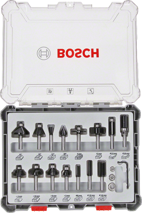 BOSCH Mixed Set FraeserSet 15teilig