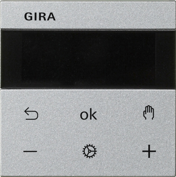 Gira S3000 Raumtemperaturregler Display System 55 Aluminium