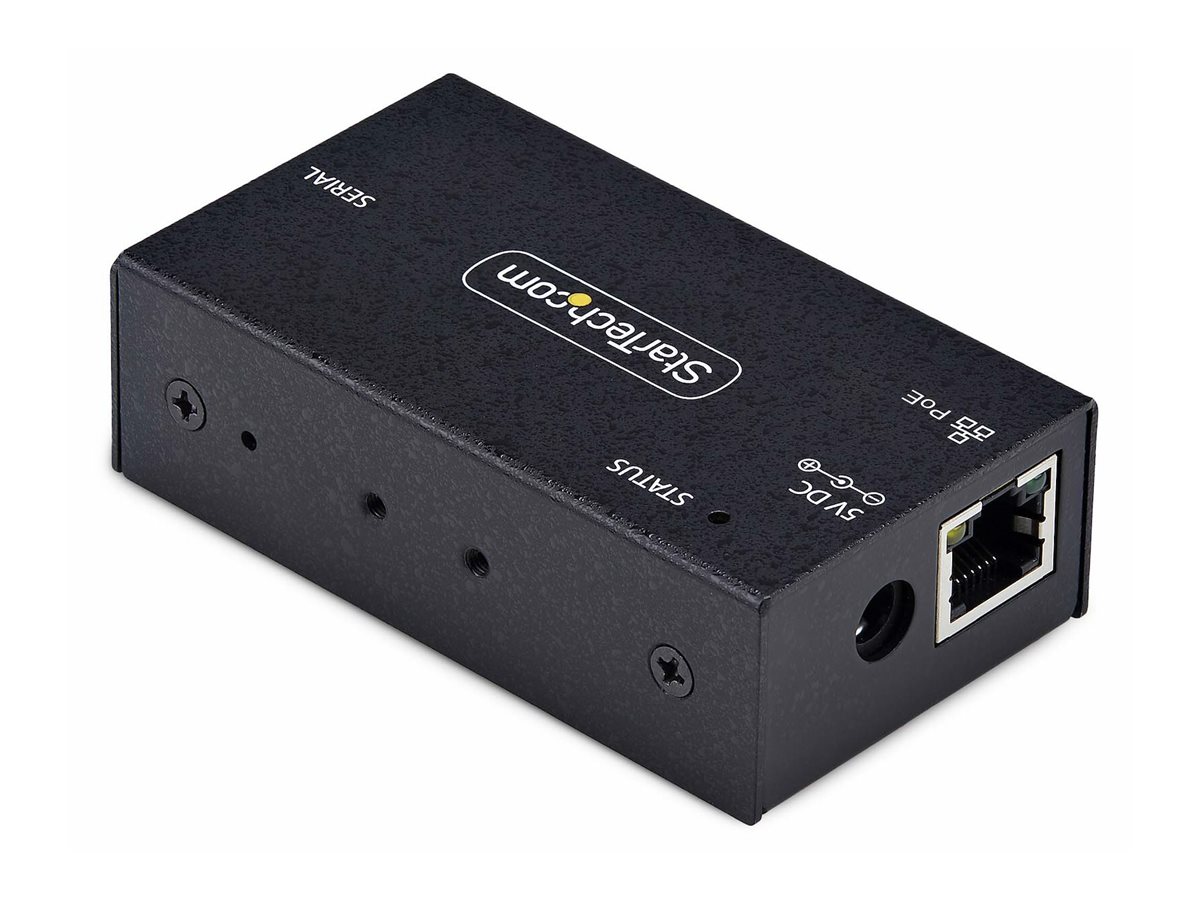STARTECH.COM 1-Port Seriell auf POE Ethernet Adapter Serial TCP IP Server Wand/DIN Montage RS232 Ethernet Adapter/Konverter
