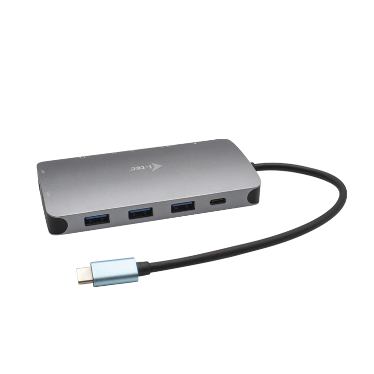 ITEC USBC Metal Nano Dock 1xHDMI 1xVGA 1xSD Kartenleser 1xmicroSD Kartenleser 1xGLAN 1xAudioMic 3xUSB 31 1xUSBC Data 1xUSBC PD