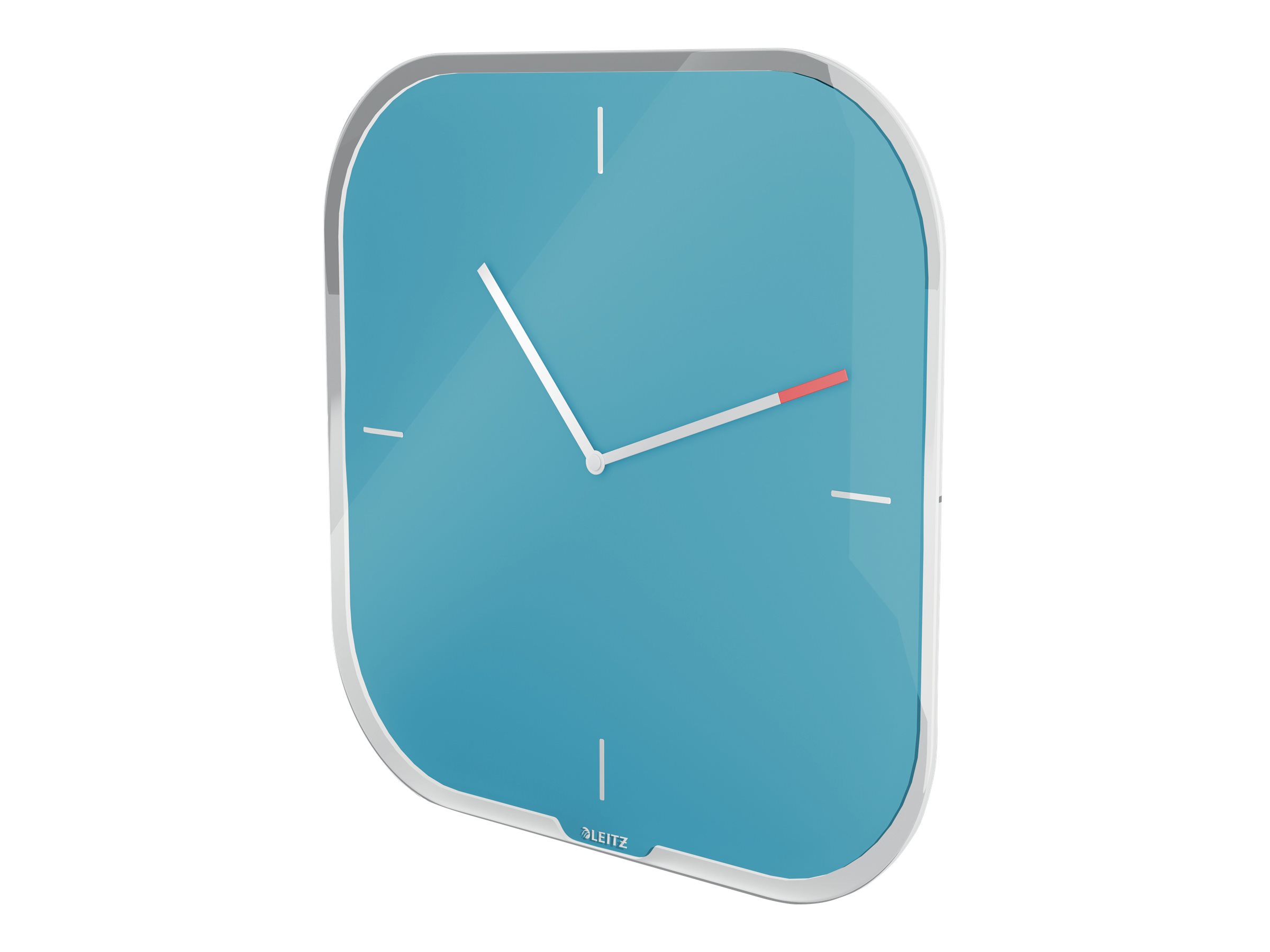 LEITZ Wanduhr Cosy blau Sicherheitsglas 30,0 x 30,0 cm LEITZ Wanduhr Cosy blau Sicherheitsglas 30,0 x 30,0 cm