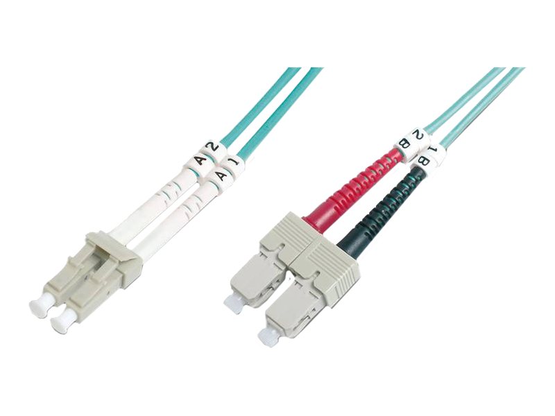 DIGITUS LWL Patchkabel LC -> SC 2.00m  Multimode Duplex OM4