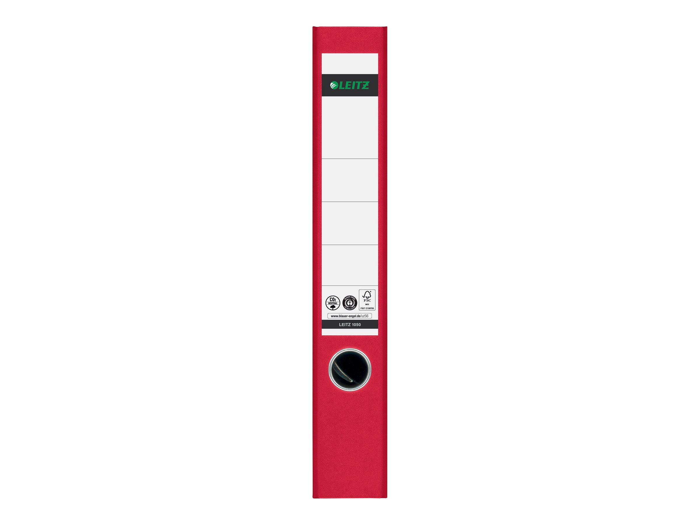 LEITZ 1050 Ordner rot marmoriert Karton 5,2 cm DIN A4
